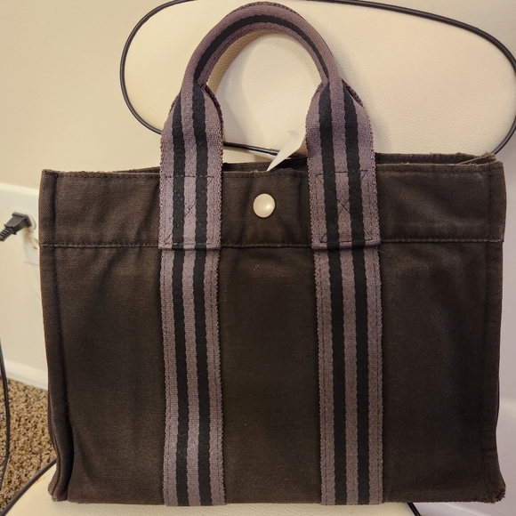 EUC Hermes Fourre-Tout small Canvas Tote - Picture 2 of 13